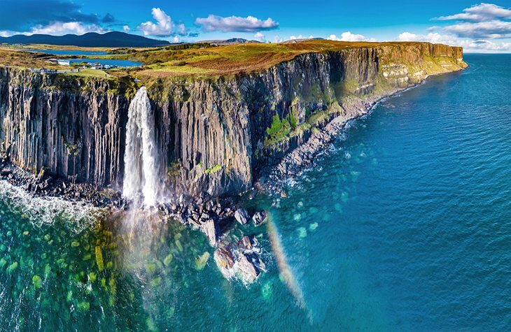 Kilt Rock waterfall on the Isle of Skye